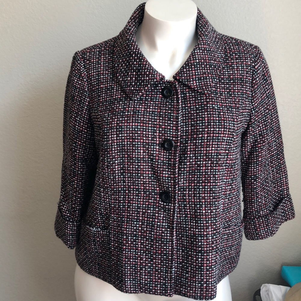 Woman’s Investments Red and Black Blazer, 1X